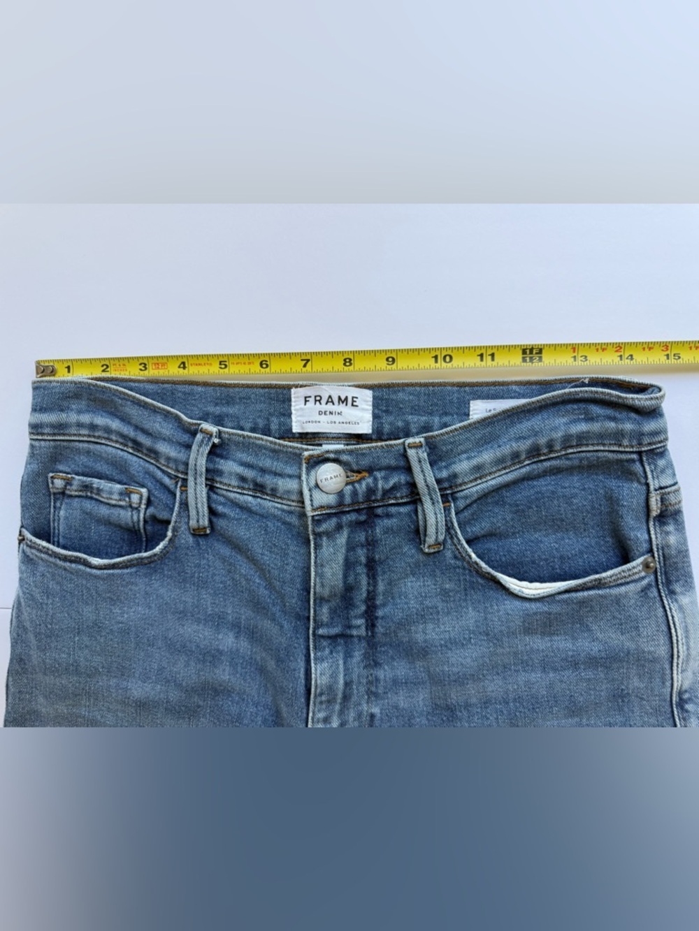Frame Denim Washed Blue Flare Jeans Le Sylvie kick boot size 29 - Picture 4 of 7